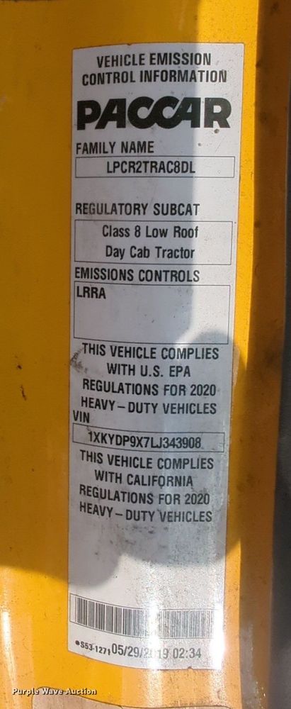 image for item NZ9292 2020 Kenworth T680 semi truck