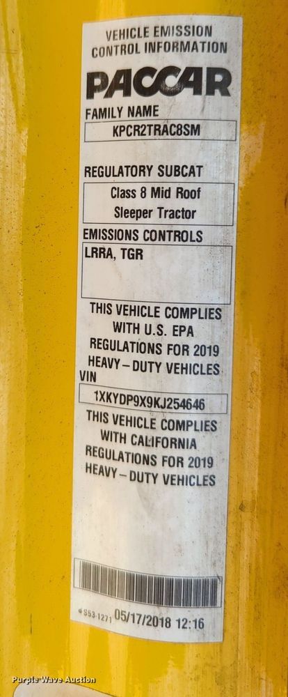 image for item NZ9293 2019 Kenworth T680 semi truck