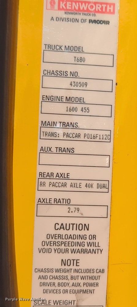 image for item NZ9294 2020 Kenworth T680 semi truck