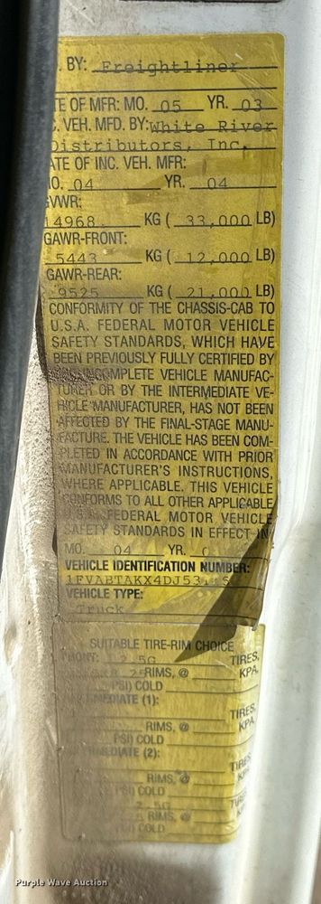 image for item OM9766 2004 Freightliner  FL70 fuel truck