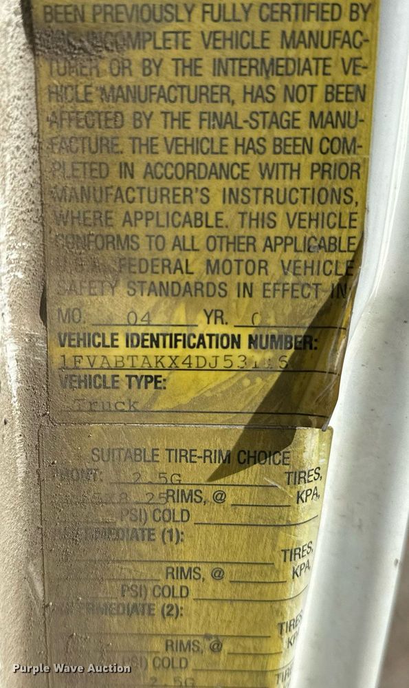 image for item OM9766 2004 Freightliner  FL70 fuel truck