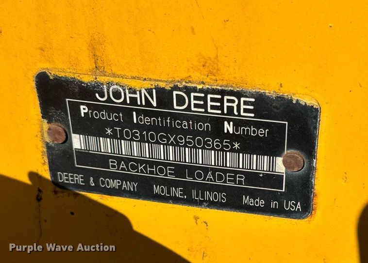 image for item DQ6226 2005 John Deere 310G backhoe