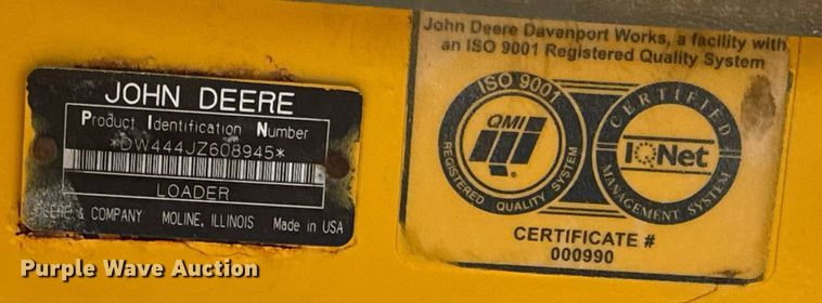 image for item DQ6253 2006 John Deere 444J wheel loader