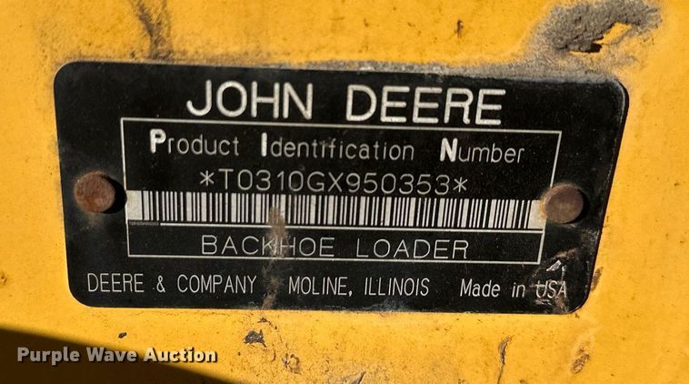 image for item DQ6259 2005 John Deere 310G backhoe
