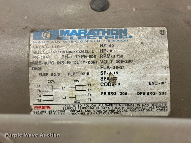 image for item NJ9312 1994 Wayne air compressor 