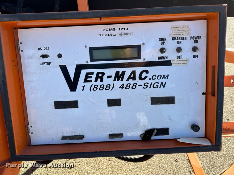 image for item NJ9329 2008 Ver-Mac PCMS-1210 message board trailer