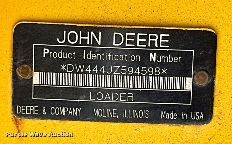 image for item NJ9337 2005 John Deere 444J wheel loader