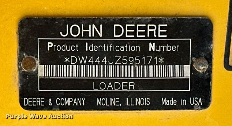 image for item NJ9338 2005 John Deere 444J wheel loader