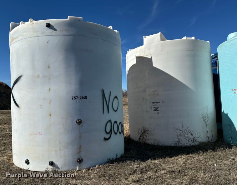 image for item NJ9342 (2) Varitech SIA 5330 salt brine poly storage tanks