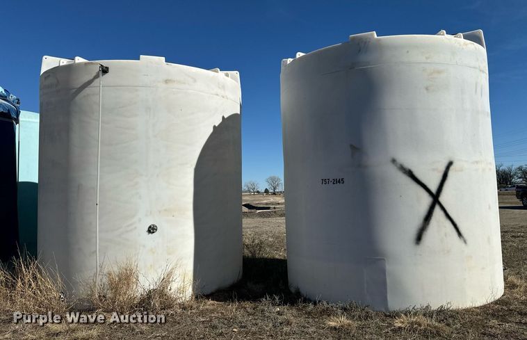 image for item NJ9342 (2) Varitech SIA 5330 salt brine poly storage tanks