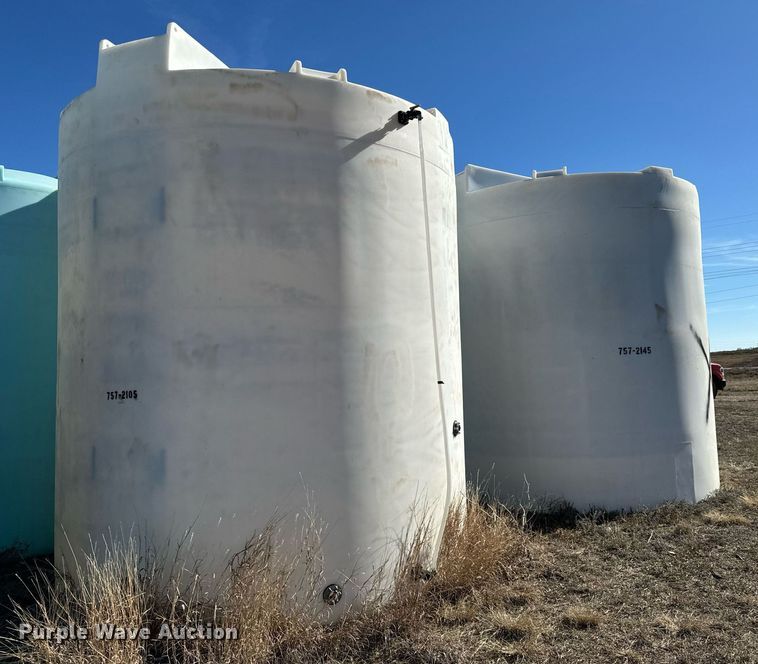 image for item NJ9342 (2) Varitech SIA 5330 salt brine poly storage tanks