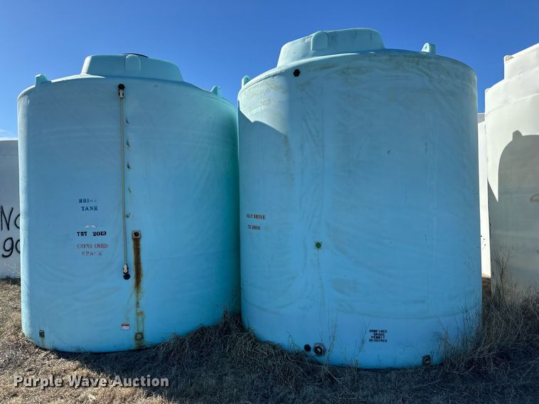 image for item NJ9344 (2) salt brine poly storage tanks