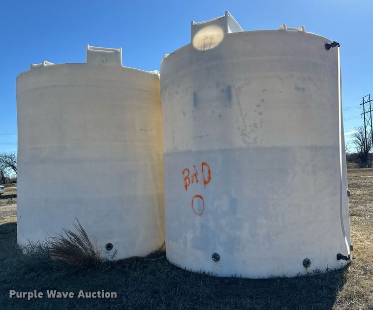 image for item NJ9346 (3) salt bring poly storage tanks