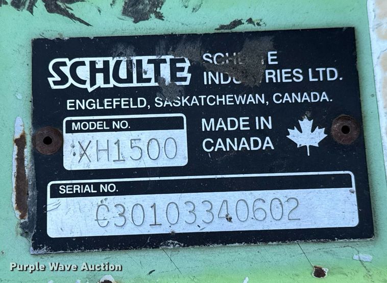 image for item NU9347 2006 Schute XH1500 batwing rotary mower