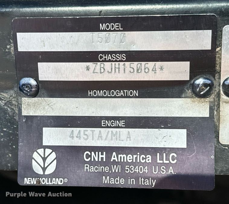 image for item NU9369 2012 New Holland T-5070 MFWD tractor