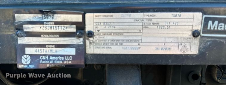 image for item NU9372 2012 New Holland T-5070 MFWD tractor