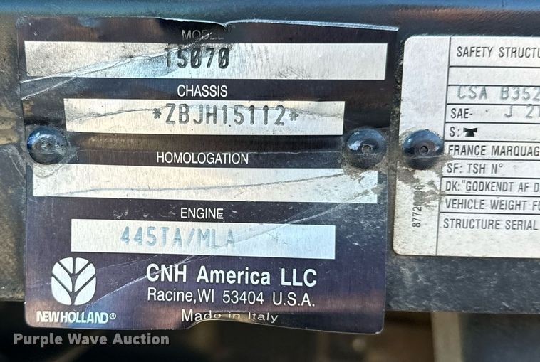 image for item NU9372 2012 New Holland T-5070 MFWD tractor