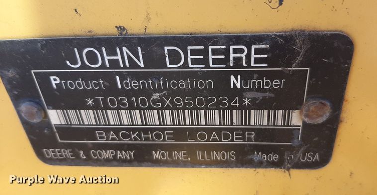 image for item NU9377 2005 John Deere 310G backhoe