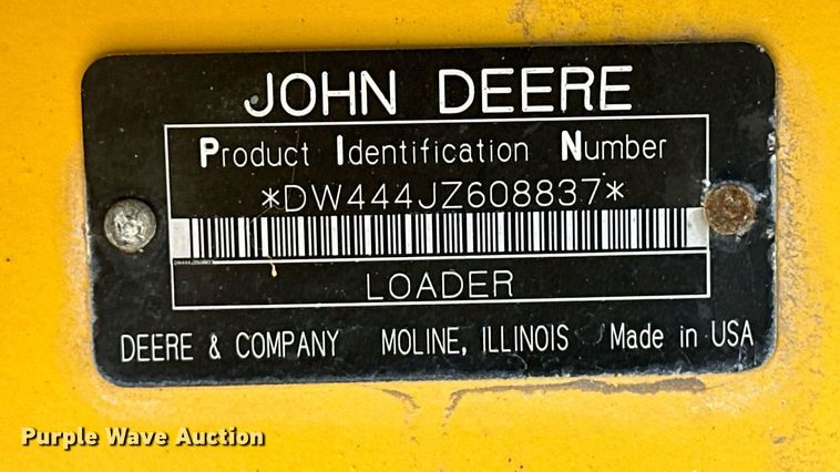 image for item OA9520 2006 John Deere 444J wheel loader