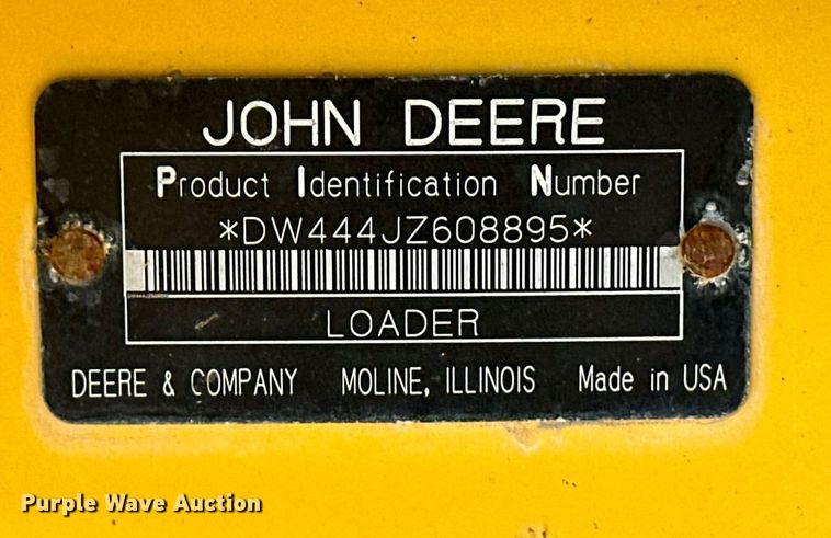 image for item OA9521 2006 John Deere 444J wheel loader