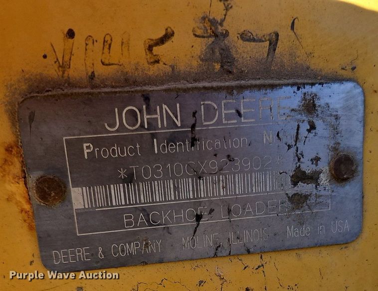 image for item OJ9500 2003 John Deere 310G backhoe