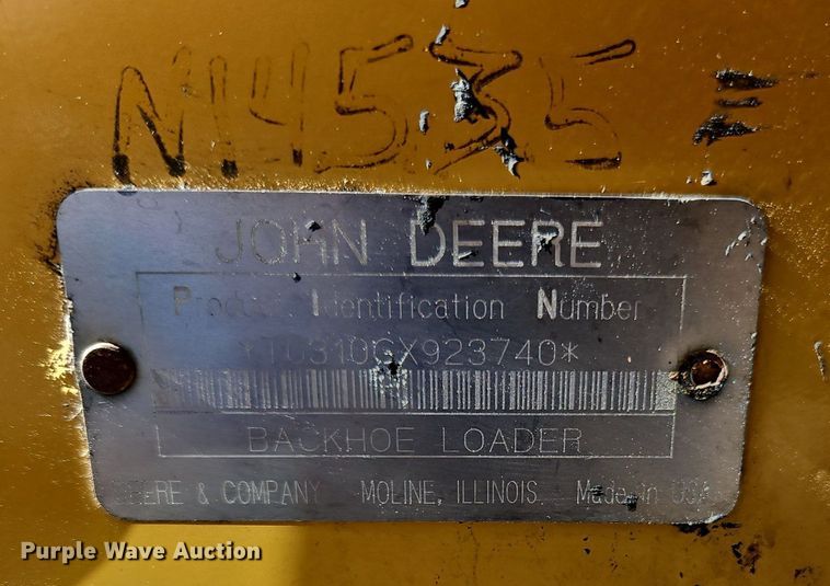 image for item OJ9501 2003 John Deere 310G backhoe