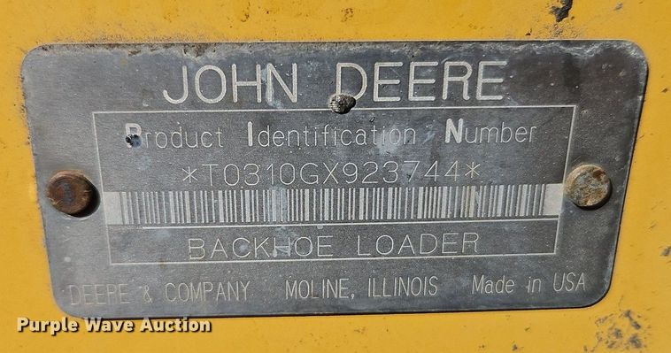 image for item OJ9502 2003 John Deere 310G backhoe