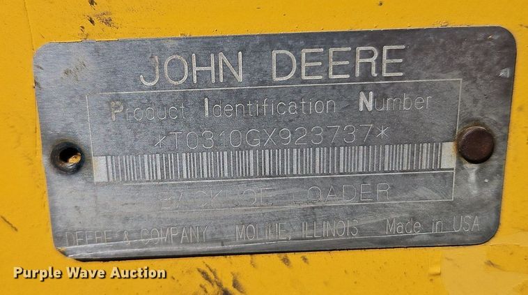 image for item OJ9504 2003 John Deere 310G backhoe