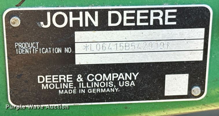 image for item OJ9505 2007 John Deere 6415 tractor