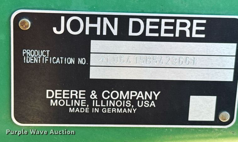 image for item OJ9517 2007 John Deere 6415 tractor