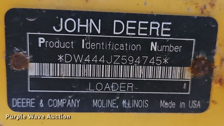 image for item OJ9524 2005 John Deere 444J wheel loader
