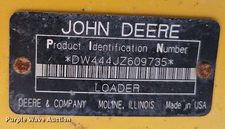 image for item OJ9525 2007 John Deere 444J wheel loader