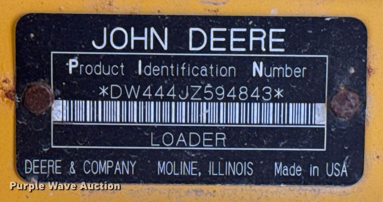 image for item OJ9526 2005 John Deere 444J wheel loader