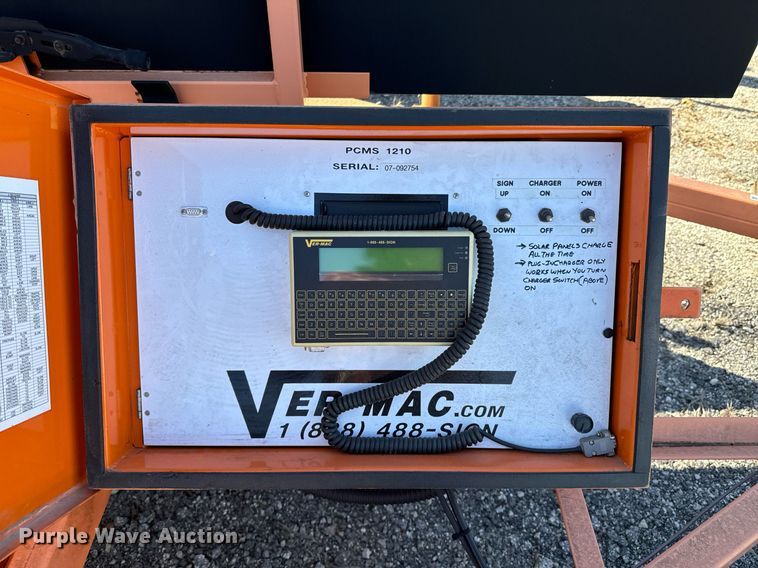 image for item OJ9531 2007 Ver-Mac 1210 message board trailer