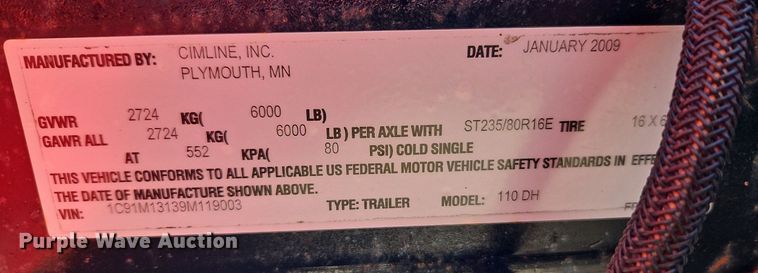 image for item OJ9557 2009 Cimline 110DH melter applicator