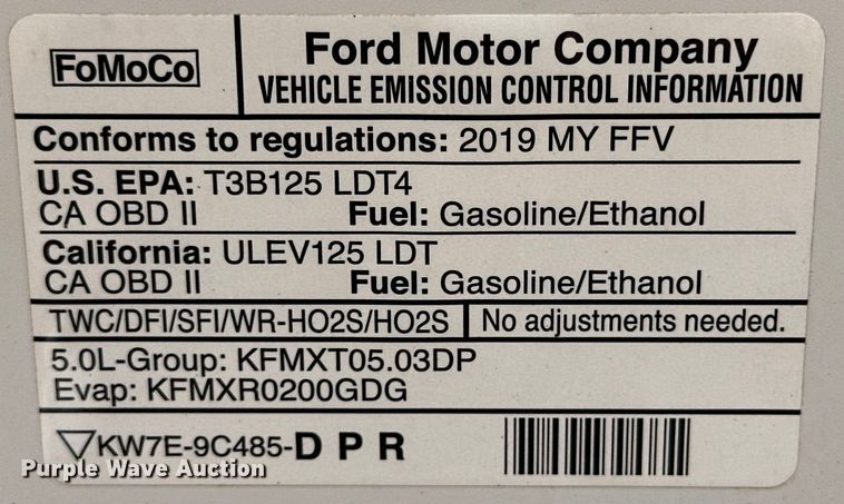 image for item DG4271 2019 Ford F150 SuperCrew pickup truck