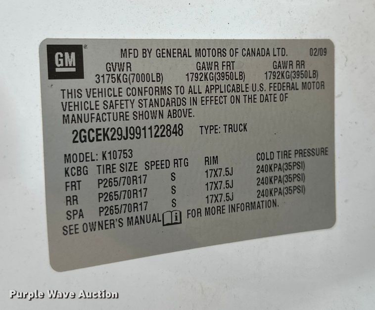 image for item DG4273 2009 Chevrolet  Silverado 1500 Ext. Cab pickup truck