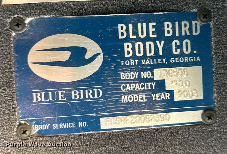 image for item DG4284 2003 Blue Bird coach bus