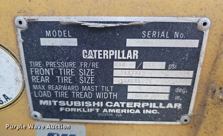 image for item DK0554 Caterpillar GC25 forklift