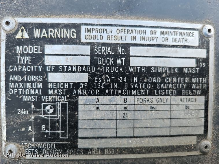 image for item DK0554 Caterpillar GC25 forklift