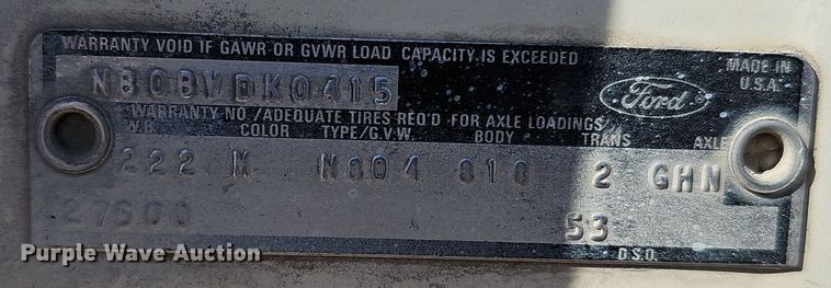 image for item DK0606 1979 Ford 800 crane truck