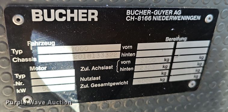 image for item DK0607 Bucher CC 2000 street sweeper