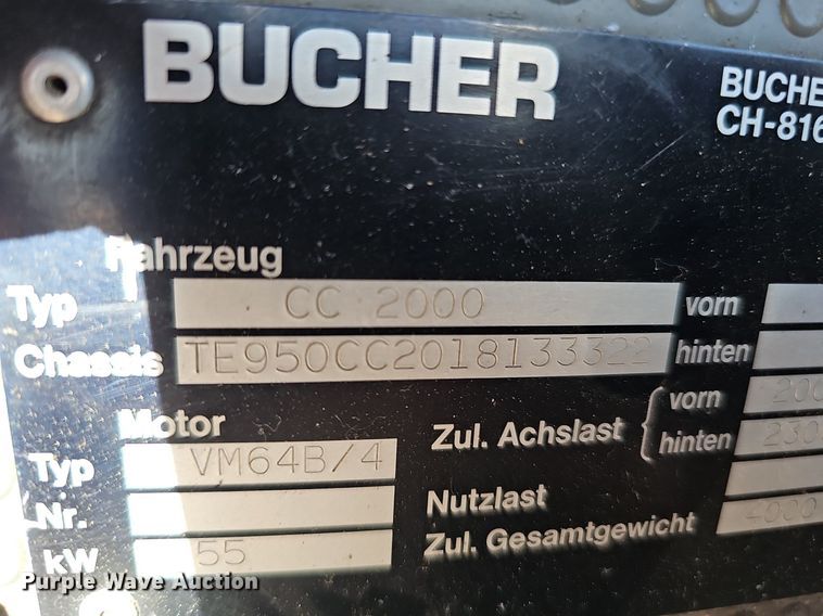 image for item DK0607 Bucher CC 2000 street sweeper