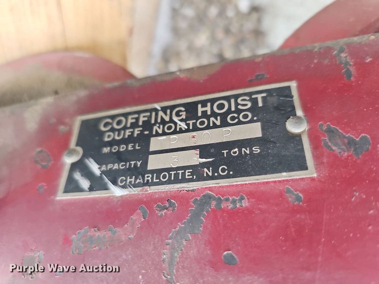 image for item DK0641 Harrington ES2-471 3 ton chain hoist