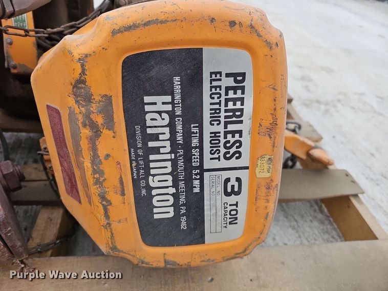 image for item DK0641 Harrington ES2-471 3 ton chain hoist