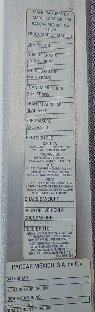 image for item DK0720 2009 Peterbilt 320 refuse truck