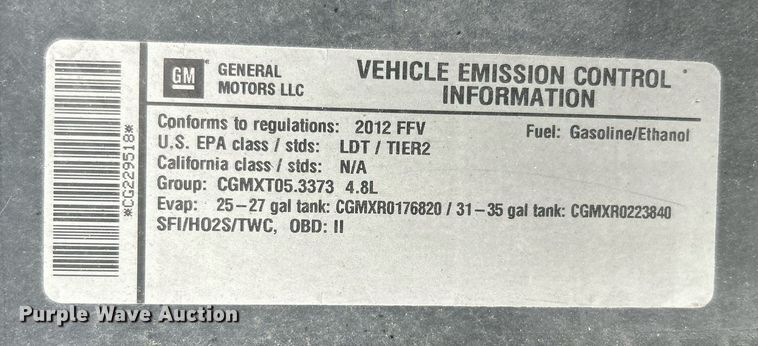 image for item DN0679 2012 Chevrolet  Silverado 1500 Crew Cab pickup truck