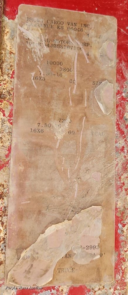 image for item DN7243 1986 Chevrolet  Custom Deluxe 30 box truck