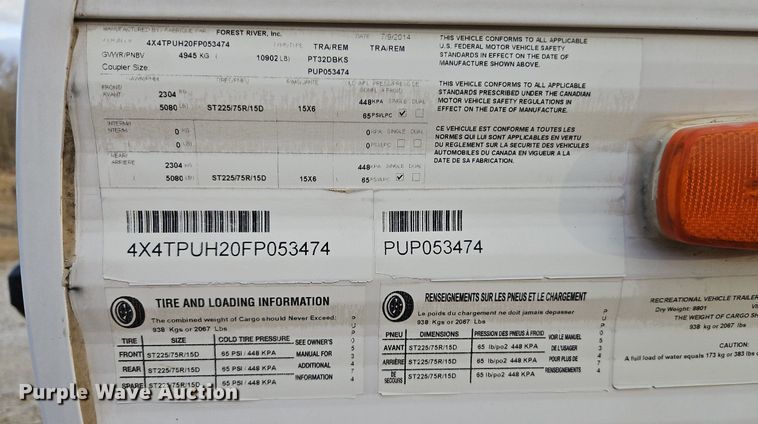 image for item DN7246 2015 Forest River Puma by Palomino camper