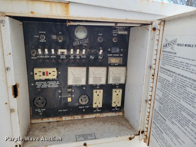 image for item DP1302 1991 Hesco 1500 10 power unit trailer